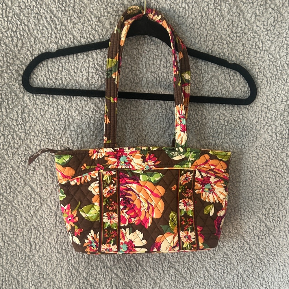 Vera Bradley Quilted Floral Tote - Brown and Pink - Picture 4 of 4